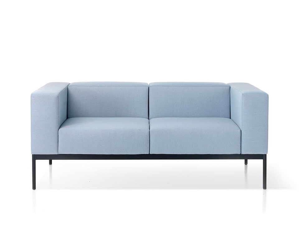 BB3-sofas-Bb3 High quality stylish Italian 2 seat sofa in blue fabric