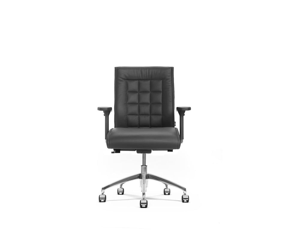Beaute Medium back fully adjustable executive chairs with arms front view