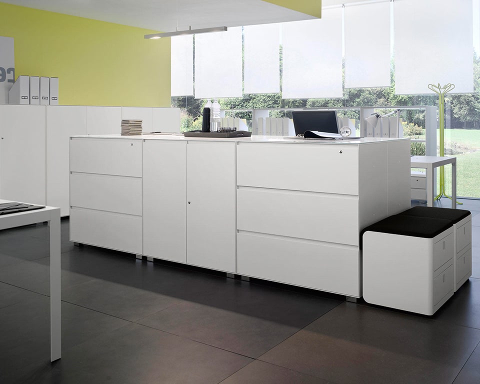 primo steel designer filing cabinets in white