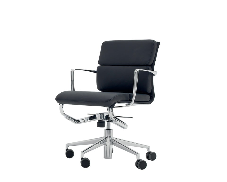 rolling frame padded black leather boardroom chairs and high quality home office chairs