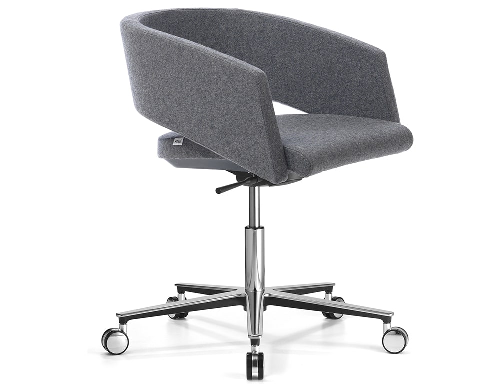 Stylish Home office desk chairs in leather or fabric - Major medium back office chairs