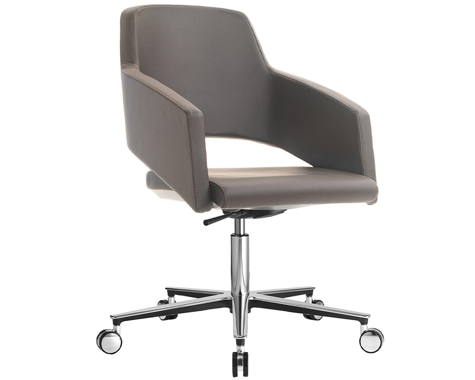 Designer Home office desk chairs in leather or fabric- Major High back office chair