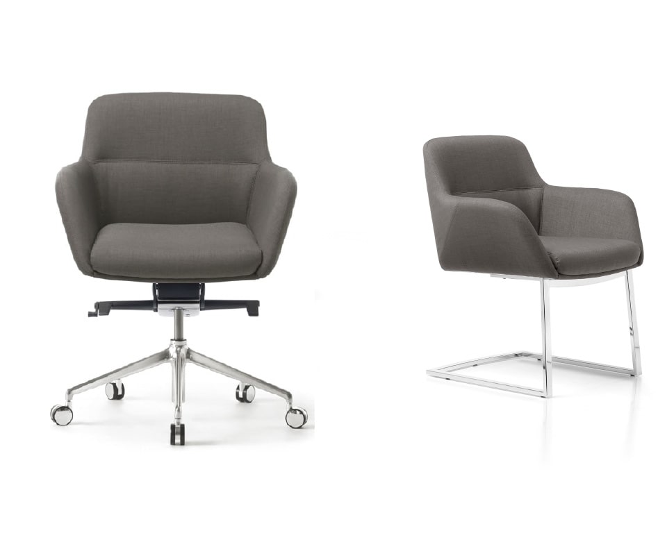 Darwin low back tub style swivel and cantilever boardroom chairs in leather or fabric- high end executive chairs