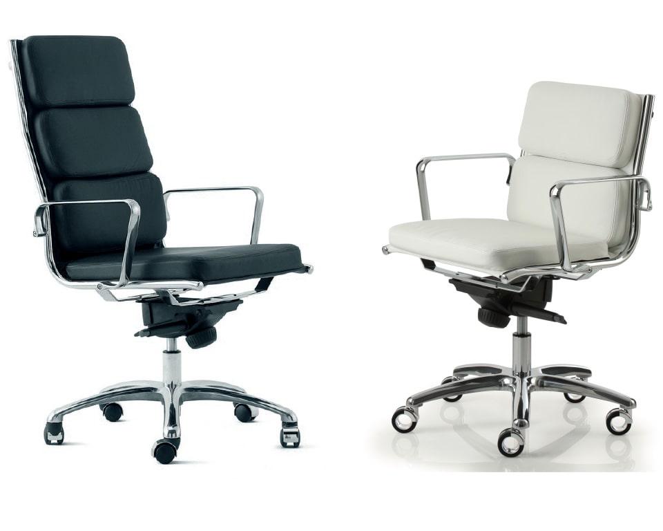 LIGHT PADDED – High Back And Low Back Leather Executive Chairs
