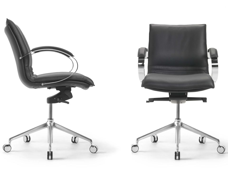 SABAL is a high - end executive office chair upholstered in real Italian Leather in high back or medium high back versions. Comfortable and very stylish with a classic design