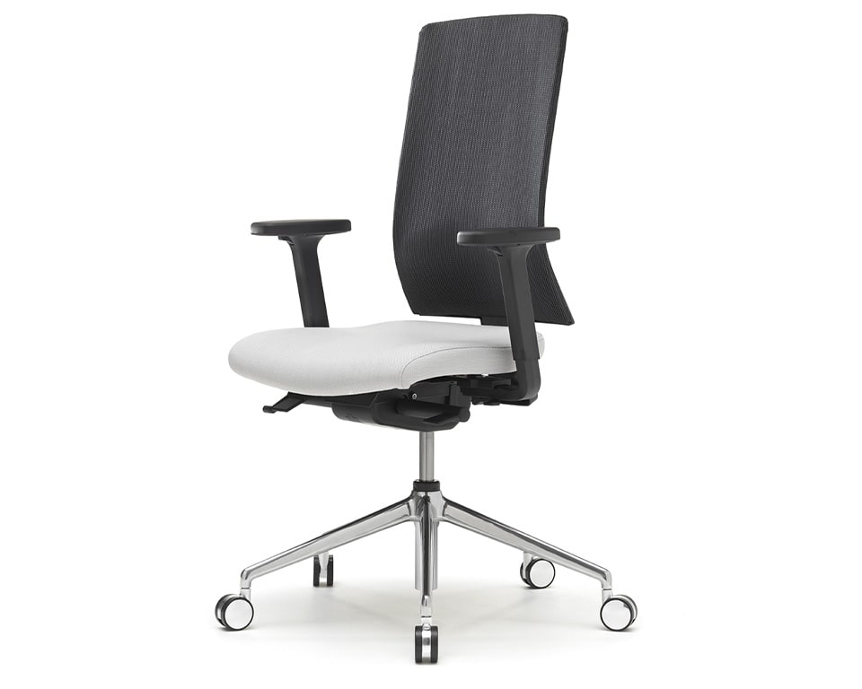 Stylish Italian Mesh back operators chairs with ergonomic seat and back adjustments . Higher back operators chairs for the office or home office