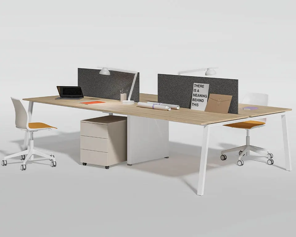 high quality office bench system for four people
