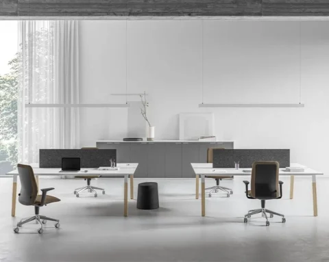 Large double face to face bench desks