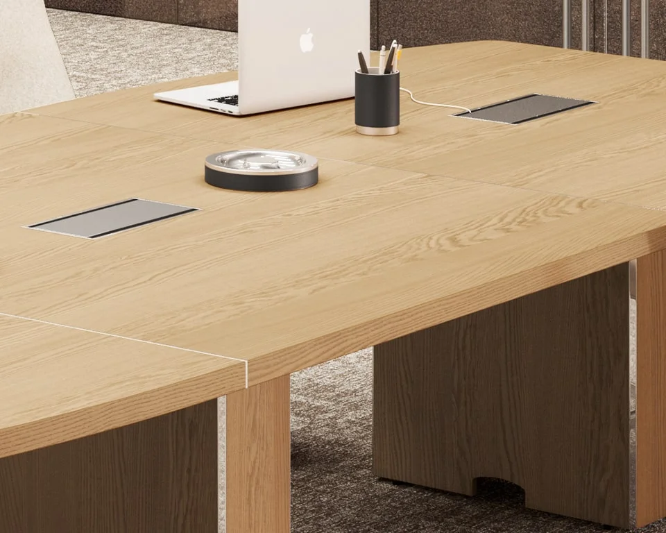 luxury modular boardroom table with stylish top access boxes