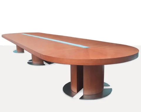 Premium high quality large d-ended oak boardroom table