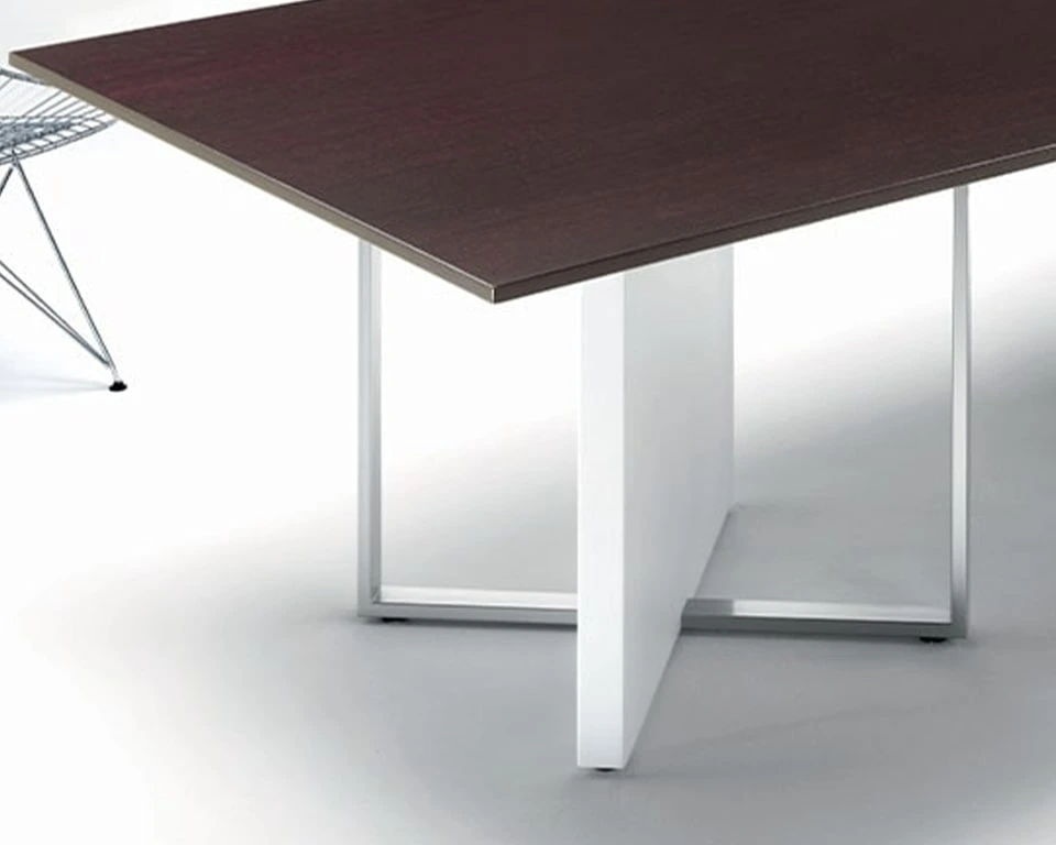 high quality meeting room table in dark oak wood
