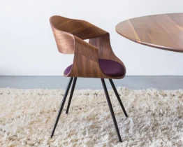 high quality dining room chairs in canaletto walnut and black legs