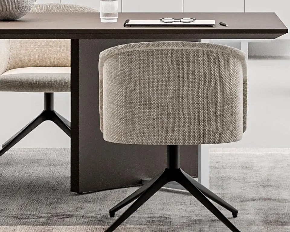 conference room tables in dark oak wood