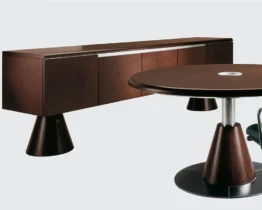 1500 diameter round table in dark oak to seat 6