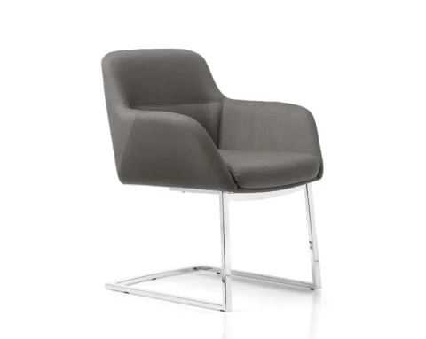 Stylish lower back boardroom chair with a cantilever frame