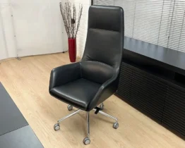 presidential executive chair in black leather