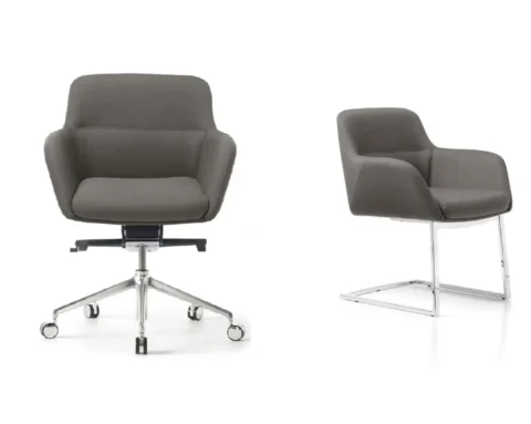 Low back executive chairs in fabric