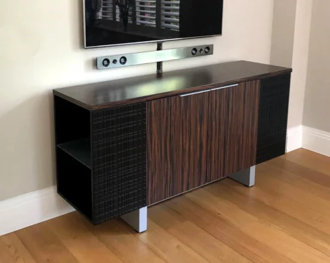 Two door sideboard in ebony wood