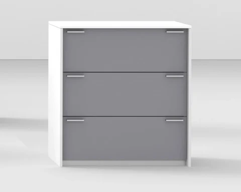 Very stylish filing chest in grey and white