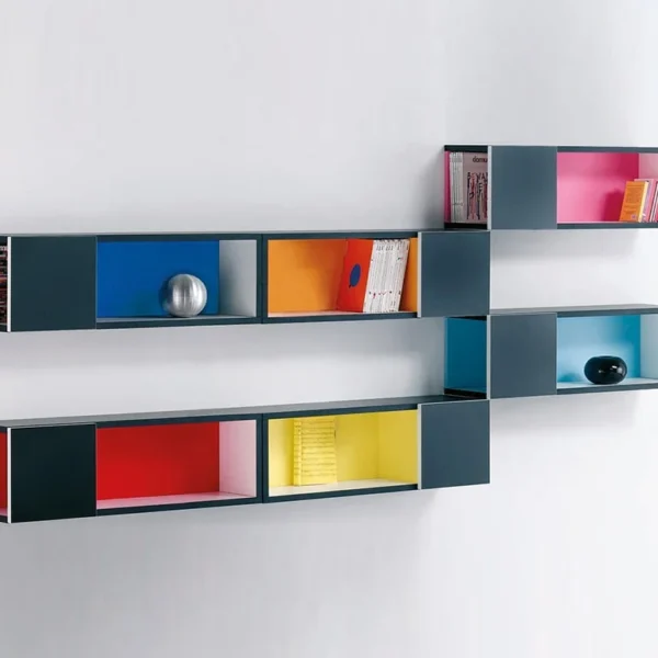 Designer wall mounted shelving boxes