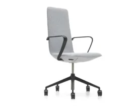 stunning high quality office chairs upholstered in grey fabric