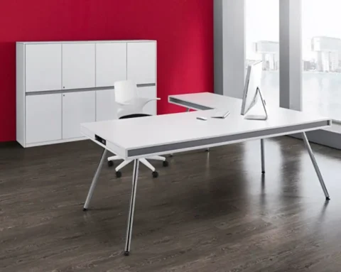 Large-l-shaped designer executive desk