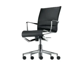  medium high back leather office chair with tilt
