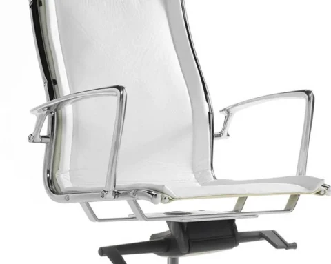 White leather executive chair for your home office