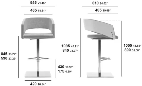Sleek and very stylish major lower back bar stool dimensions