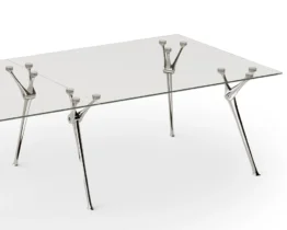 modular clear glass boardroom tables with die cast aluminium legs
