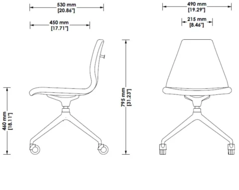 The compact nuki hotel bedroom and home office chair dimensions