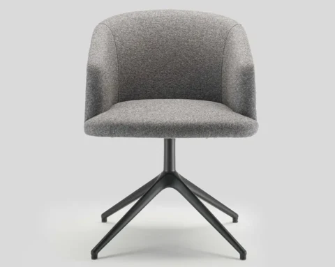 Grey fabric tub style meeting room chair