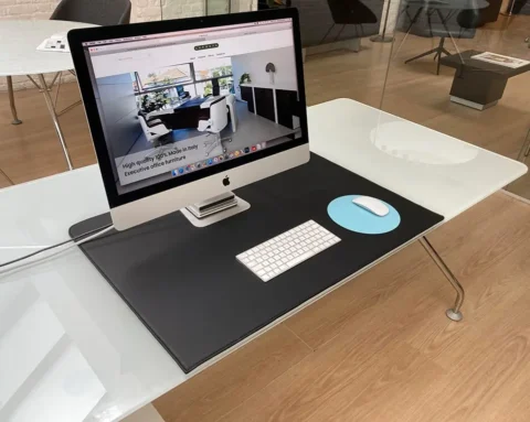 High quality large desk pads in real italian leather