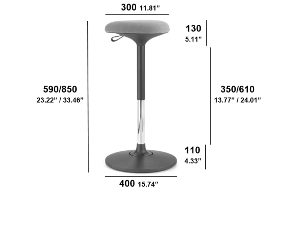 the generous and very comfortable dimensions of swingo designer bar stools