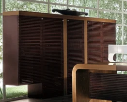 executive sideboards and taller cupboards in walnut