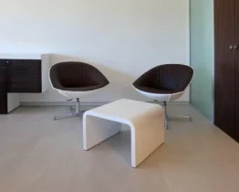 small square white gloss coffee table