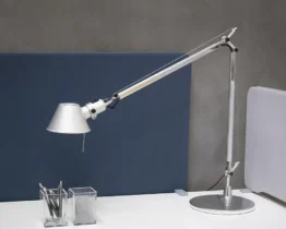 classic tolomeo led desk lamp in aluminium