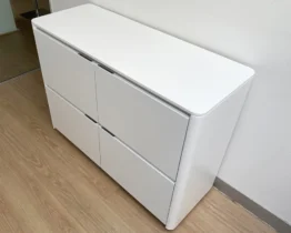 luxury quality credenza in matt white lacquered
