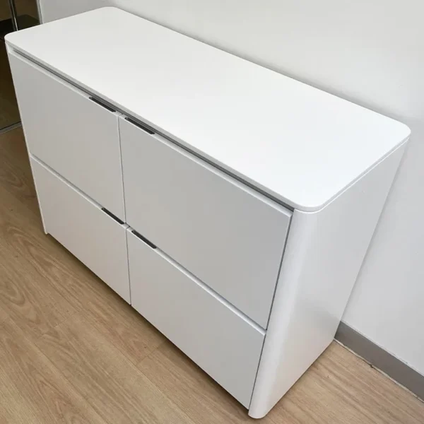 Luxury Quality Credenza In Matt White Lacquered