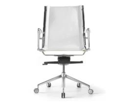 high quality white leather home office desk chair