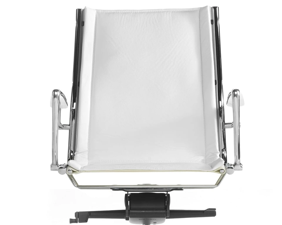 a very comfortable white leather executive chair for home