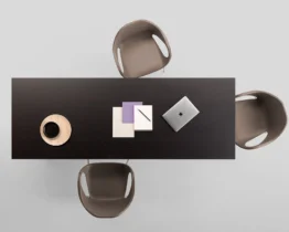 stylish rectangular desks or conference tables with wood legs