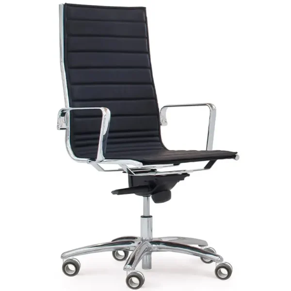 High back executive chair with non standard castors