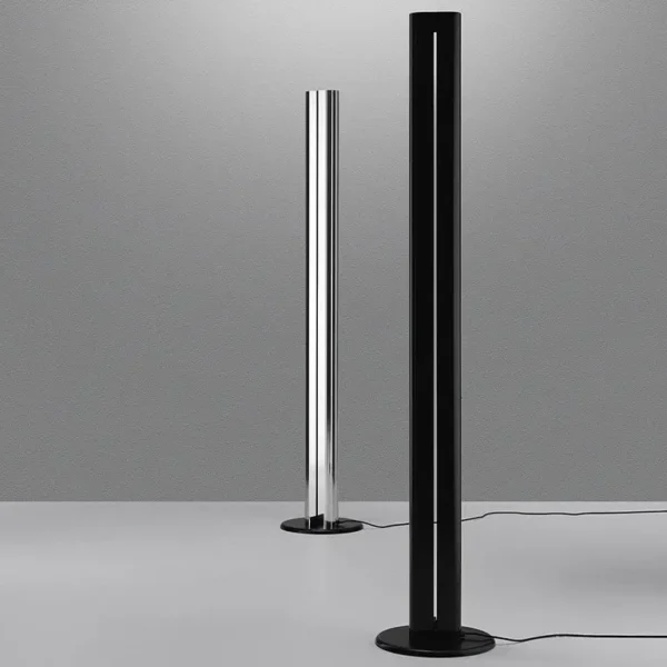 Classic MEGARON Floor Standing Uplighter In Black Or Aluminium